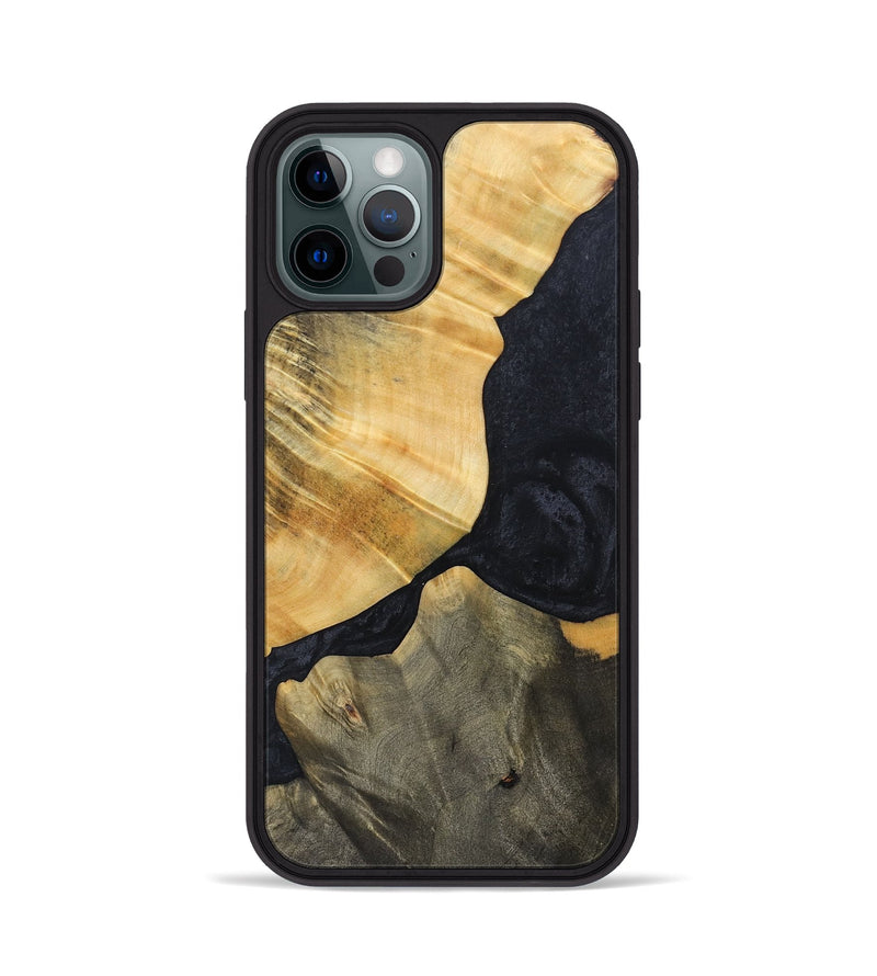 iPhone 12 Pro Wood+Resin Phone Case - Luther (Pure Black, 692401)