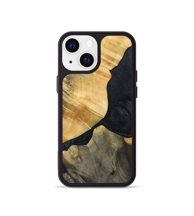 iPhone 13 mini Wood+Resin Phone Case - Luther (Pure Black, 692401)