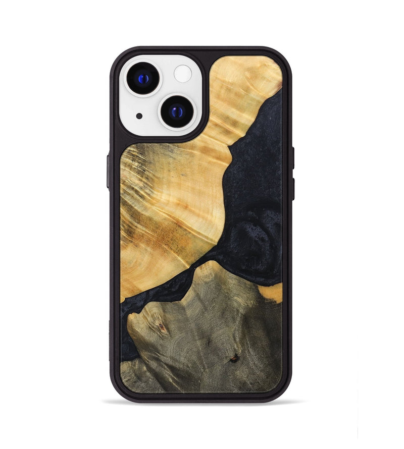 iPhone 13 Wood+Resin Phone Case - Luther (Pure Black, 692401)