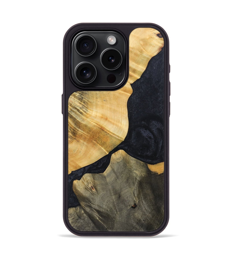 iPhone 15 Pro Wood+Resin Phone Case - Luther (Pure Black, 692401)