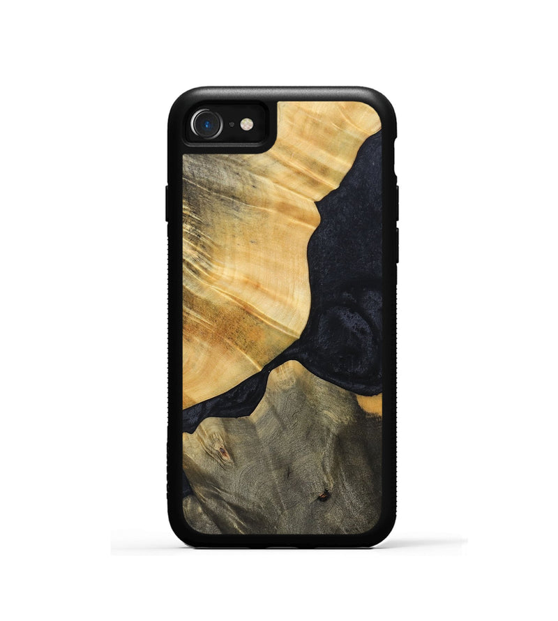 iPhone SE Wood+Resin Phone Case - Luther (Pure Black, 692401)