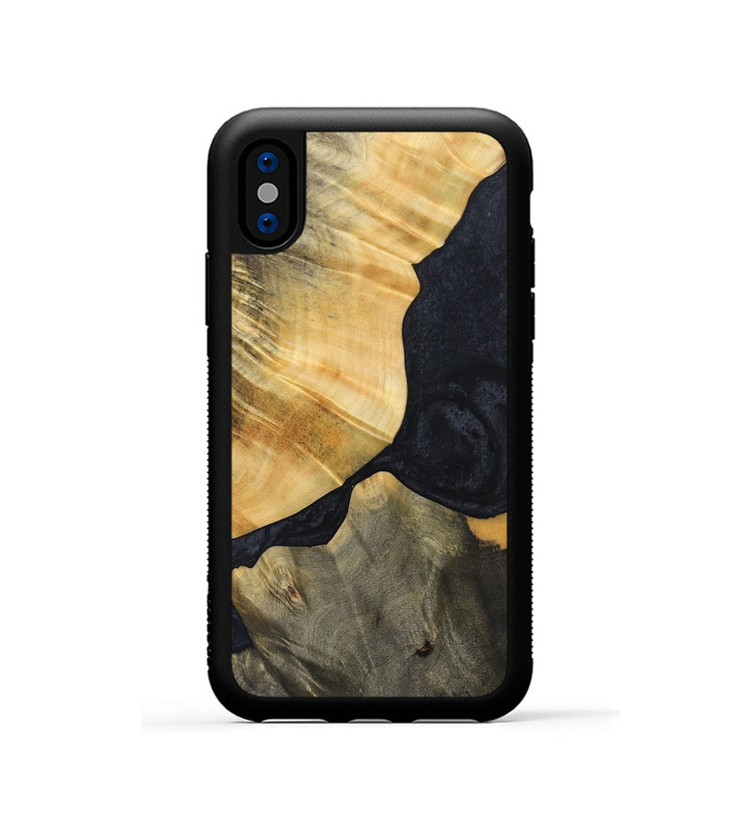 iPhone Xs Wood+Resin Phone Case - Luther (Pure Black, 692401)