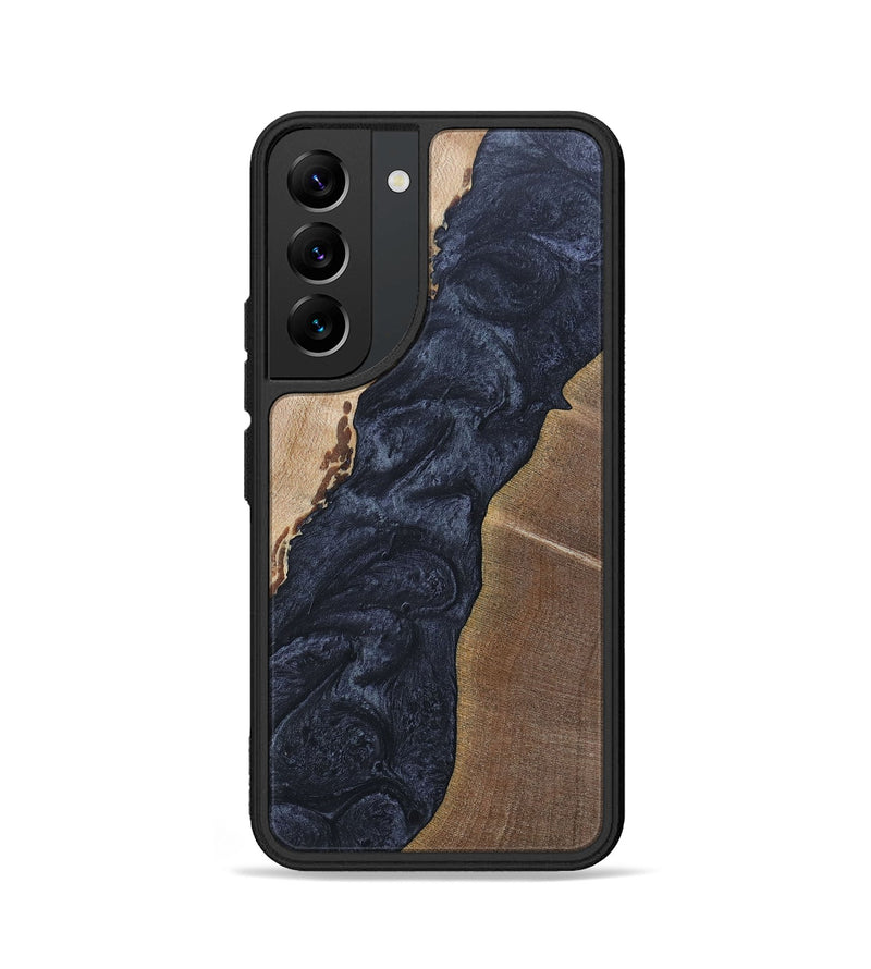 Galaxy S22 Wood+Resin Phone Case - Amaya (Pure Black, 692414)