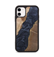 iPhone 11 Wood+Resin Phone Case - Amaya (Pure Black, 692414)
