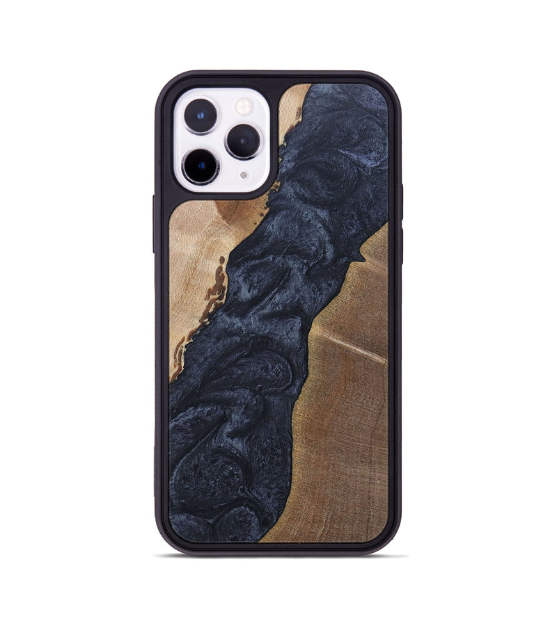 iPhone 11 Pro Wood+Resin Phone Case - Amaya (Pure Black, 692414)