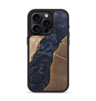 iPhone 15 Pro Wood+Resin Phone Case - Amaya (Pure Black, 692414)