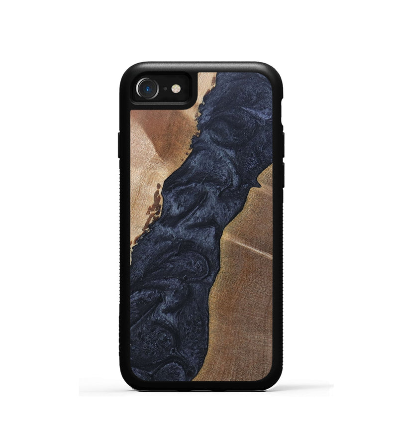 iPhone SE Wood+Resin Phone Case - Amaya (Pure Black, 692414)