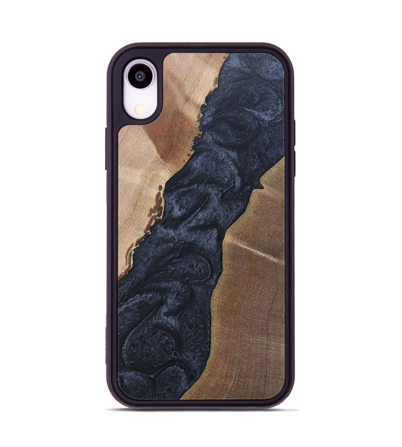 iPhone Xr Wood+Resin Phone Case - Amaya (Pure Black, 692414)