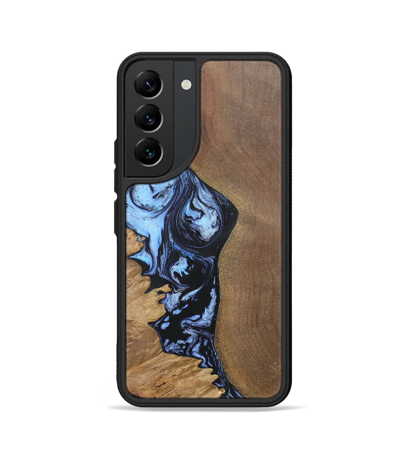 Galaxy S22 Wood+Resin Phone Case - Sheena (Blue, 692418)
