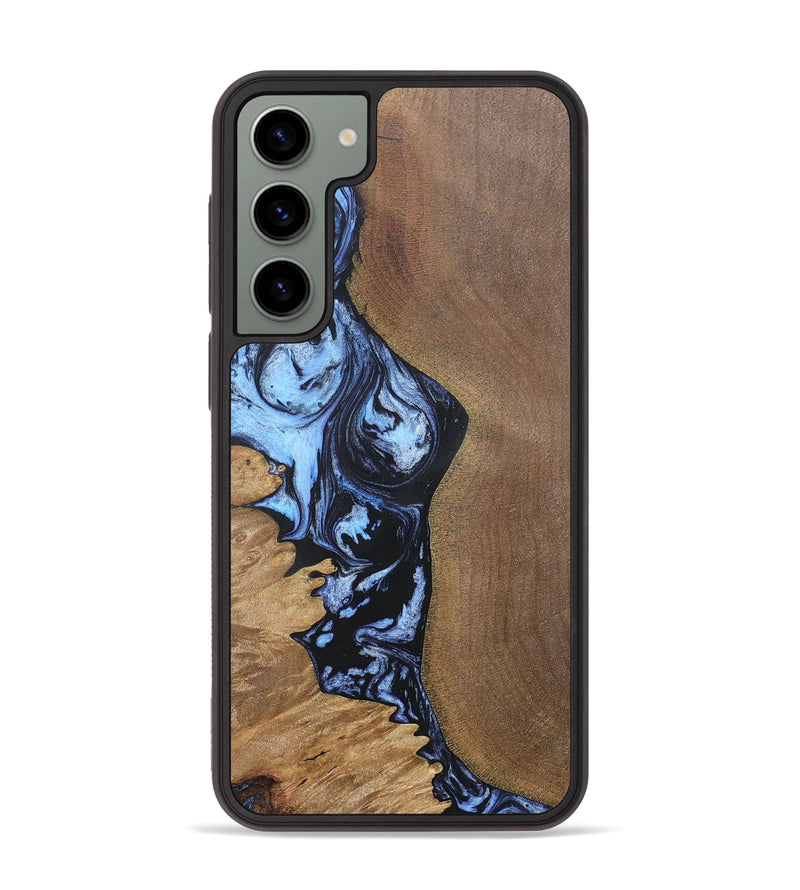 Galaxy S23 Plus Wood+Resin Phone Case - Sheena (Blue, 692418)
