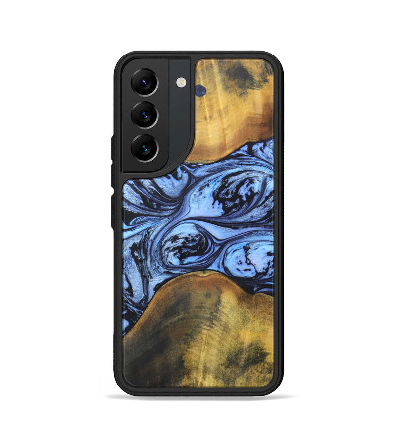 Galaxy S22 Wood+Resin Phone Case - Addie (Blue, 692419)