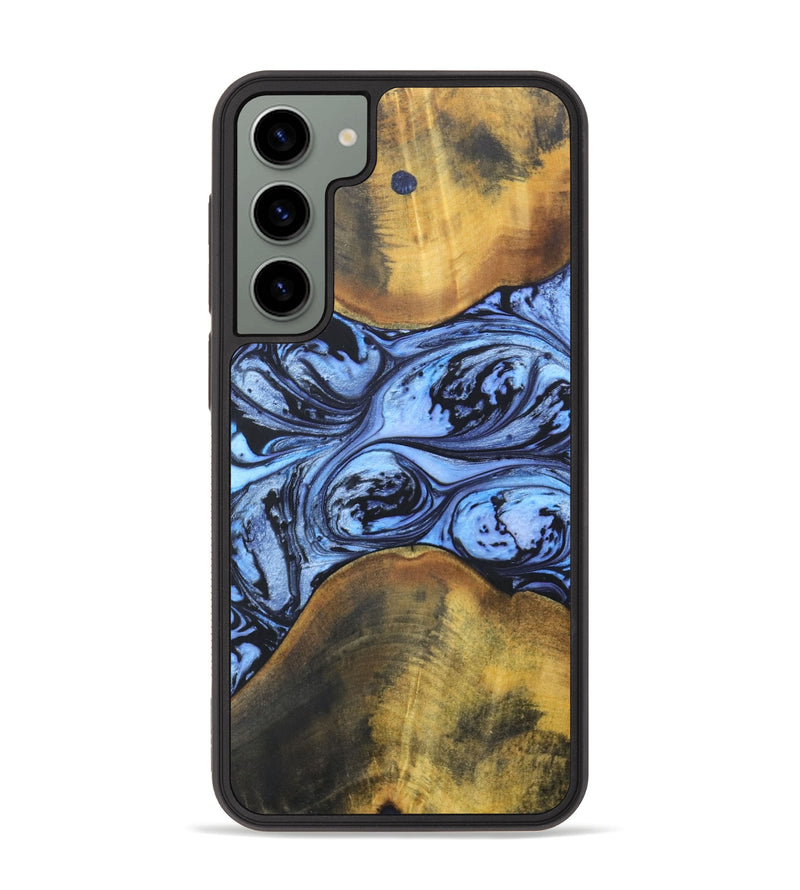 Galaxy S23 Plus Wood+Resin Phone Case - Addie (Blue, 692419)