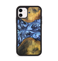 iPhone 11 Wood+Resin Phone Case - Addie (Blue, 692419)
