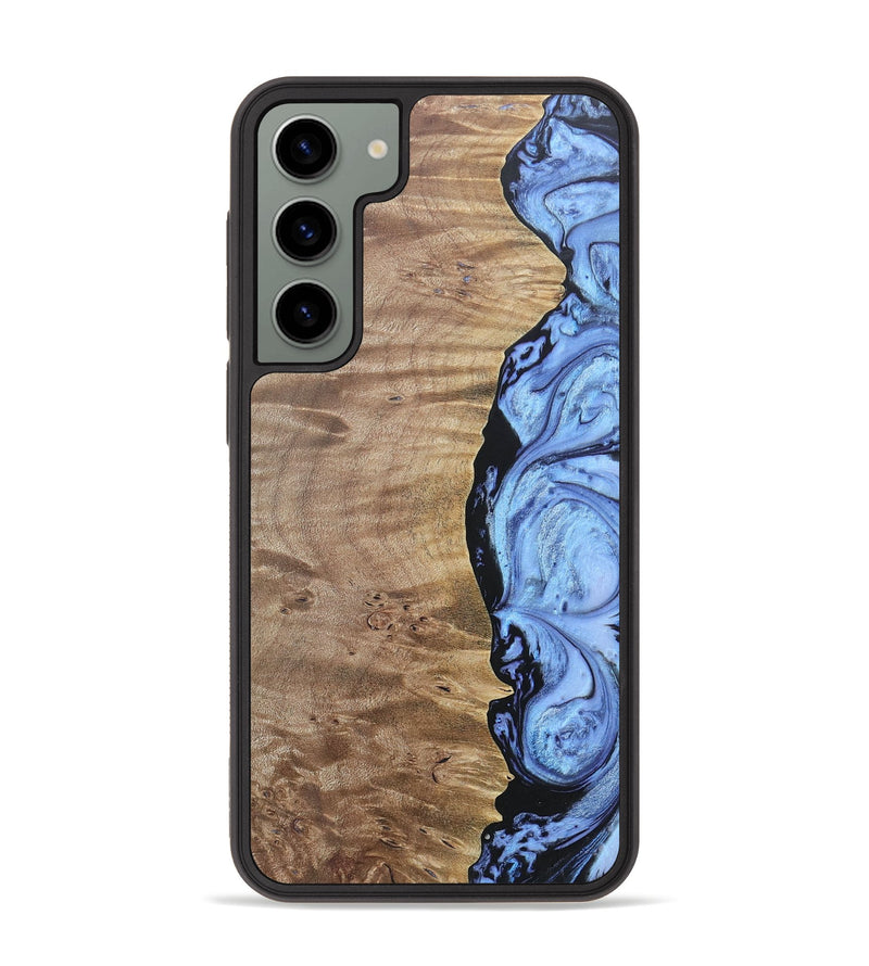 Galaxy S23 Plus Wood+Resin Phone Case - Marquita (Blue, 692420)
