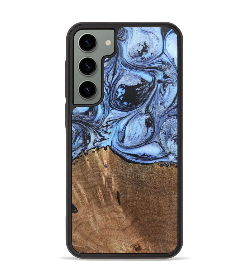 Galaxy S23 Plus Wood+Resin Phone Case - Terence (Blue, 692425)