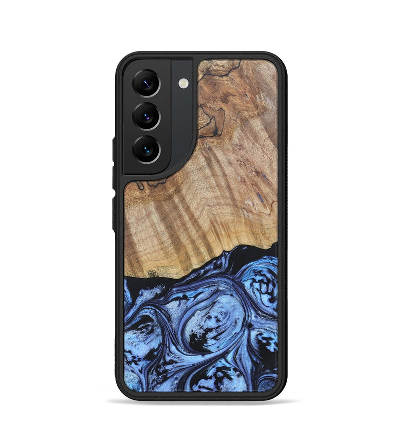 Galaxy S22 Wood+Resin Phone Case - Jill (Blue, 692428)