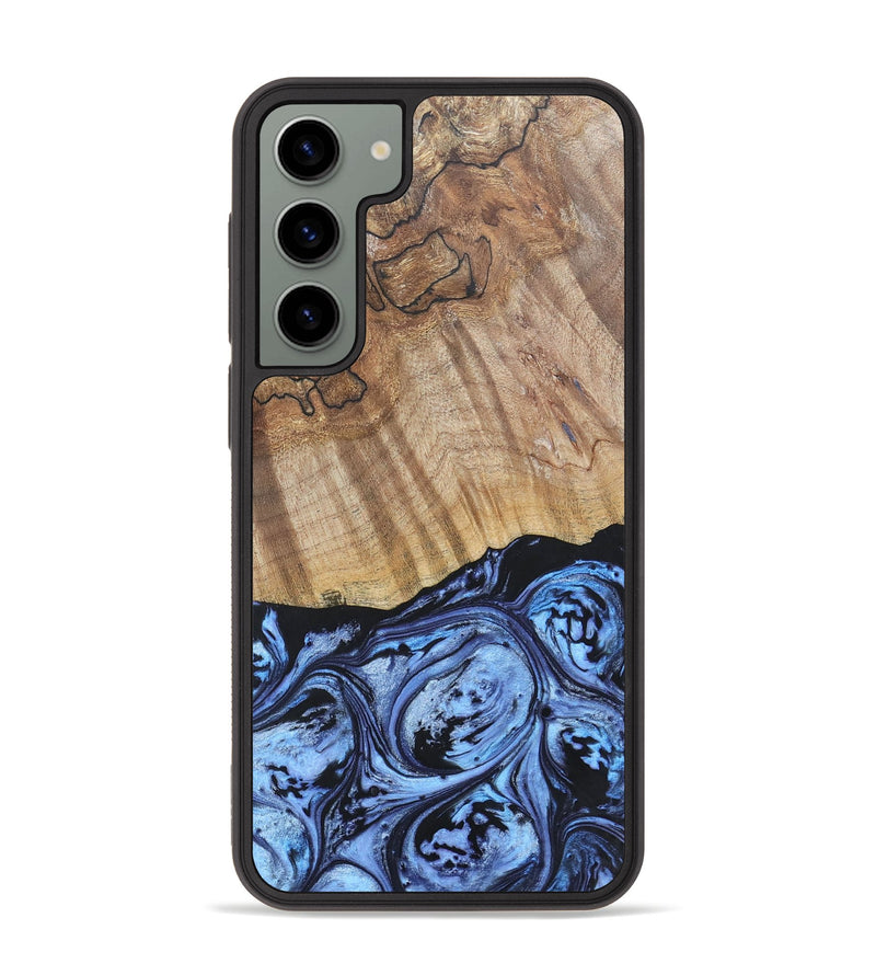 Galaxy S23 Plus Wood+Resin Phone Case - Jill (Blue, 692428)