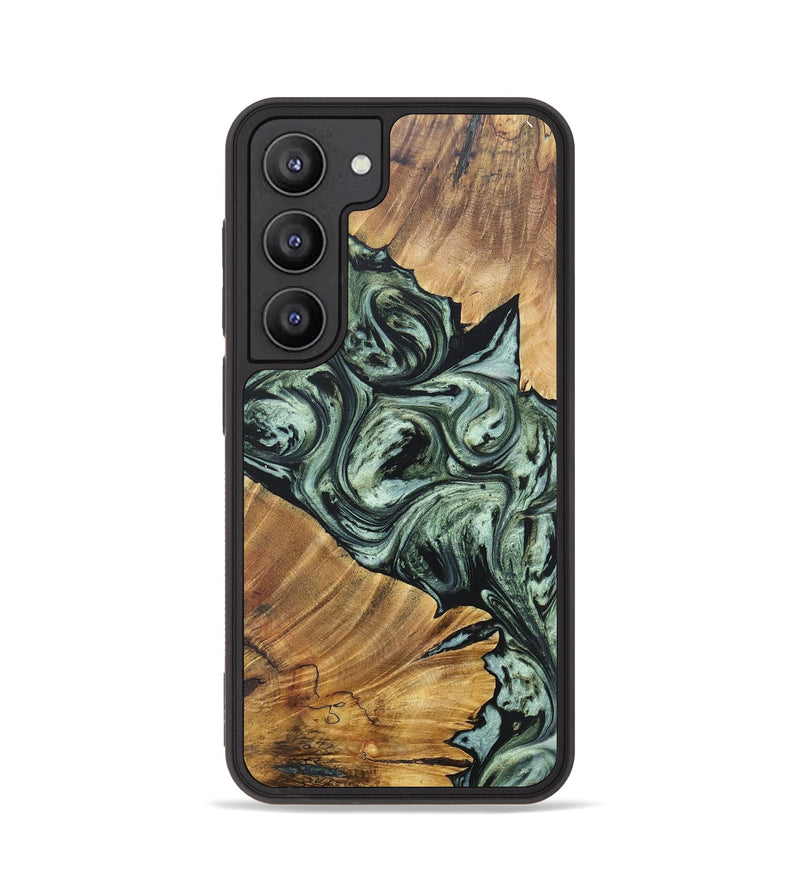 Galaxy S23 Wood+Resin Phone Case - Donnie (Green, 692449)