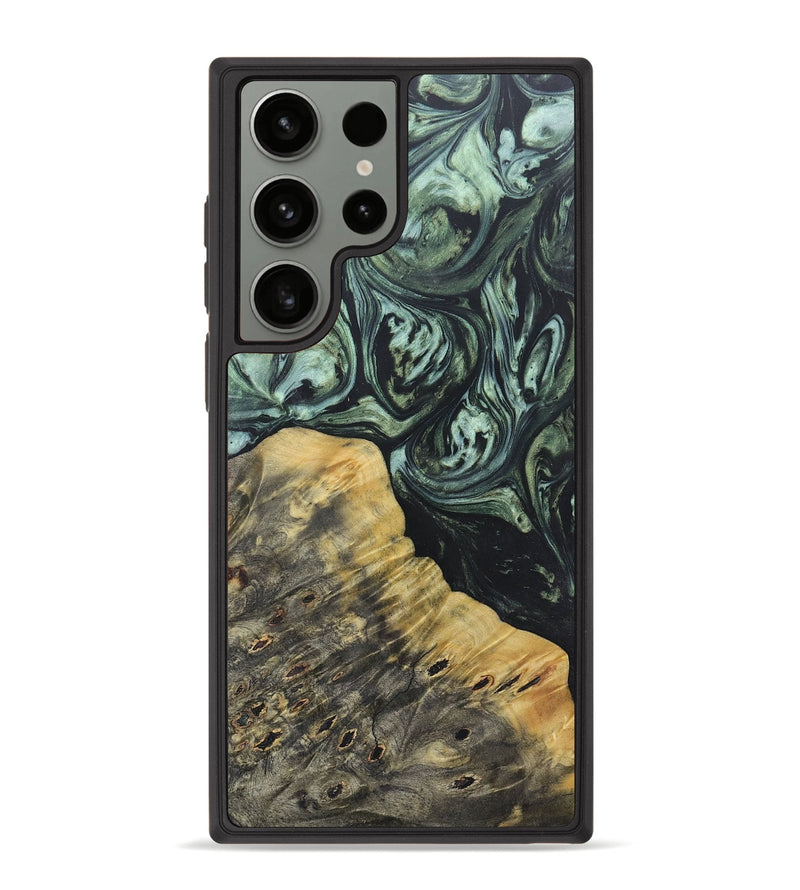 Galaxy S23 Ultra Wood+Resin Phone Case - Jameson (Green, 692452)