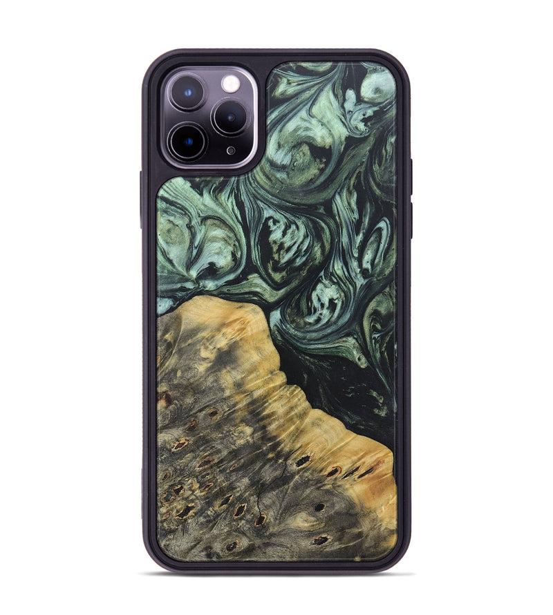 iPhone 11 Pro Max Wood+Resin Phone Case - Jameson (Green, 692452)