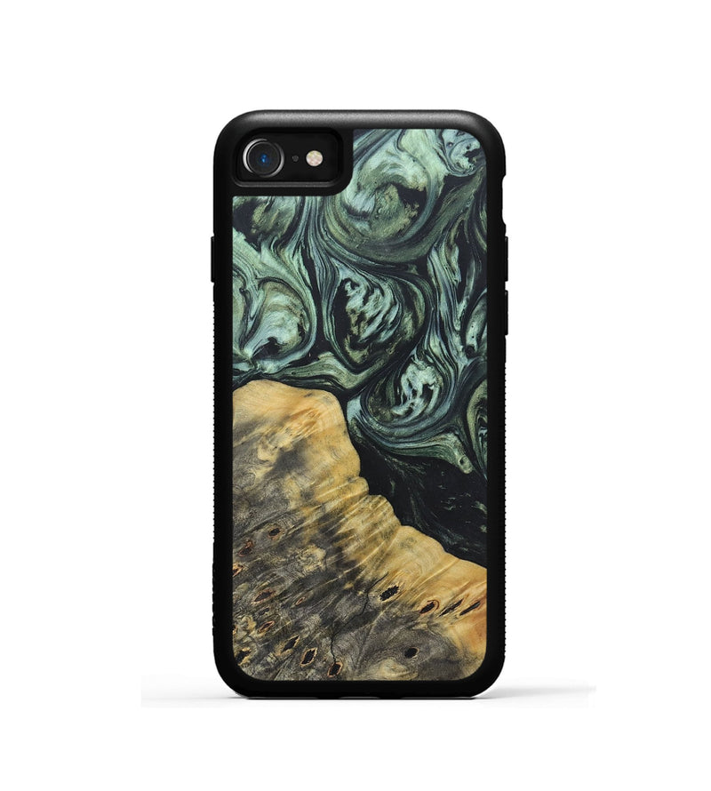 iPhone SE Wood+Resin Phone Case - Jameson (Green, 692452)