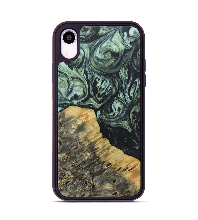 iPhone Xr Wood+Resin Phone Case - Jameson (Green, 692452)