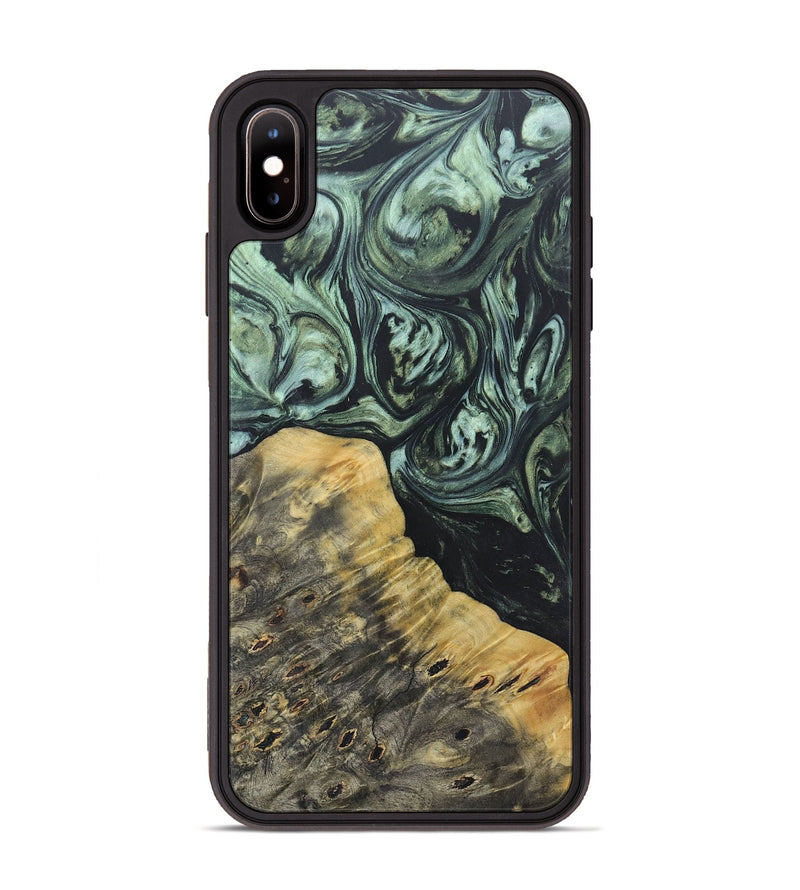 iPhone Xs Max Wood+Resin Phone Case - Jameson (Green, 692452)