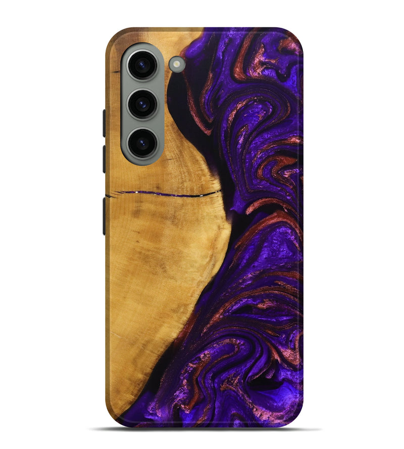 Galaxy S23 Plus Wood+Resin Live Edge Phone Case - Kason (Purple, 692525)