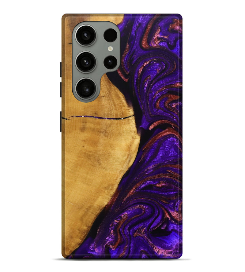 Galaxy S23 Ultra Wood+Resin Live Edge Phone Case - Kason (Purple, 692525)