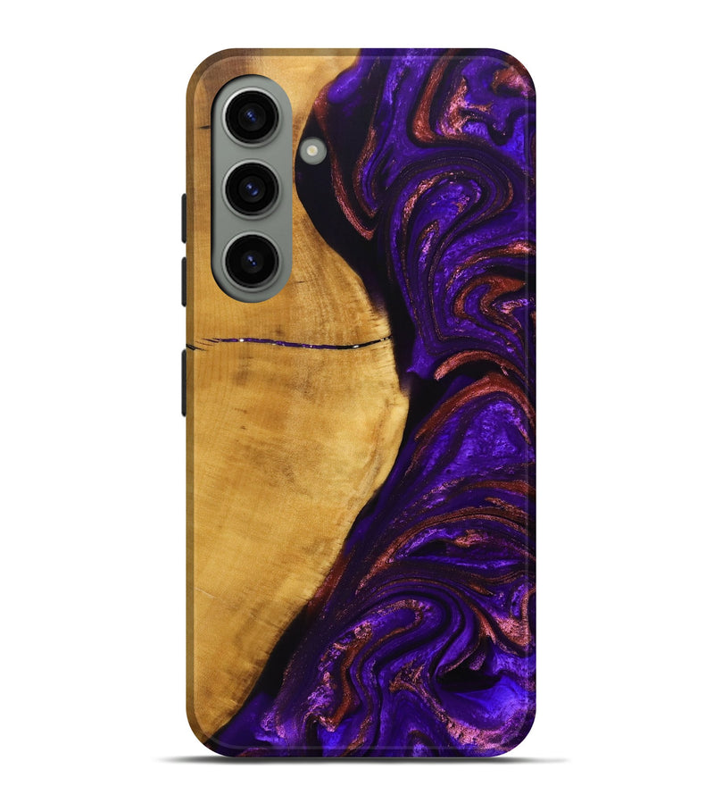 Galaxy S24 Plus Wood+Resin Live Edge Phone Case - Kason (Purple, 692525)