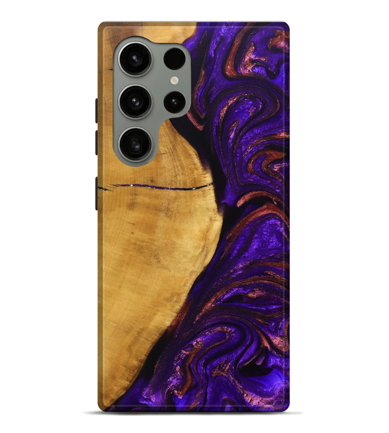 Galaxy S24 Ultra Wood+Resin Live Edge Phone Case - Kason (Purple, 692525)