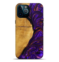 iPhone 12 Pro Max Wood+Resin Live Edge Phone Case - Kason (Purple, 692525)