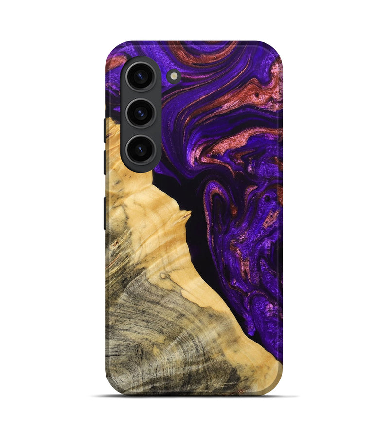 Galaxy S23 Wood+Resin Live Edge Phone Case - Brandon (Purple, 692529)