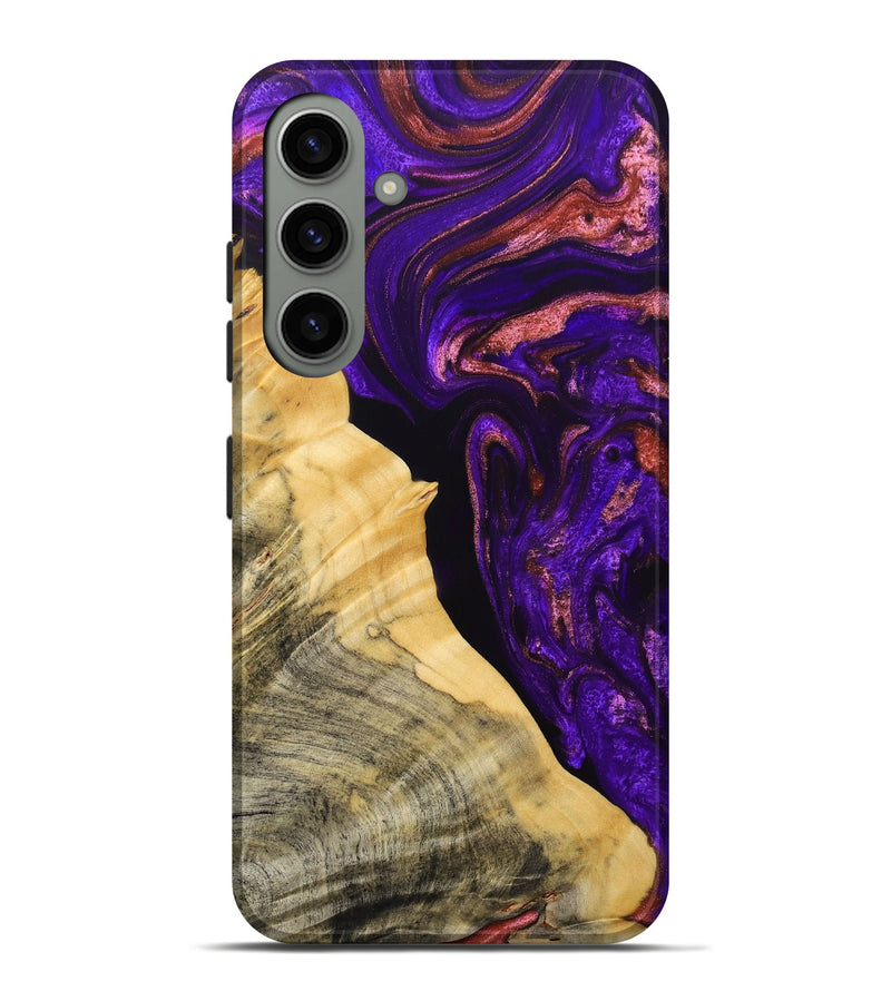 Galaxy S24 Plus Wood+Resin Live Edge Phone Case - Brandon (Purple, 692529)
