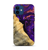 iPhone 12 Wood+Resin Live Edge Phone Case - Brandon (Purple, 692529)