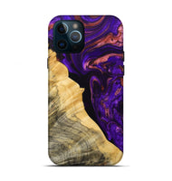 iPhone 12 Pro Wood+Resin Live Edge Phone Case - Brandon (Purple, 692529)