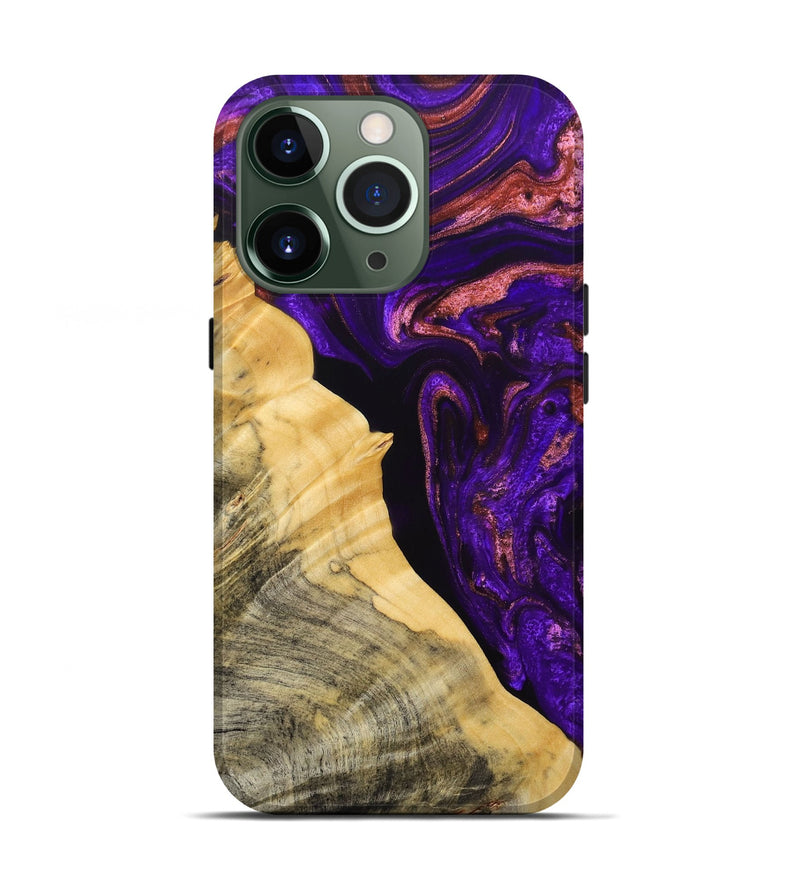 iPhone 13 Pro Wood+Resin Live Edge Phone Case - Brandon (Purple, 692529)