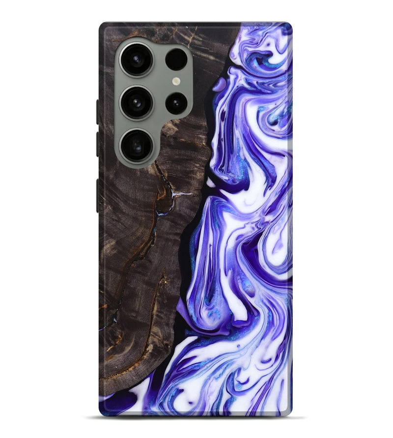 Galaxy S24 Ultra Wood+Resin Live Edge Phone Case - Ronnie (Purple, 692531)