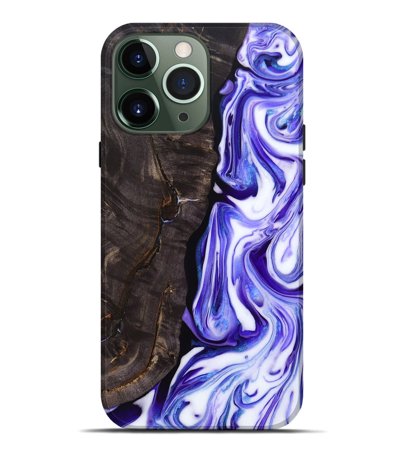 iPhone 13 Pro Max Wood+Resin Live Edge Phone Case - Ronnie (Purple, 692531)