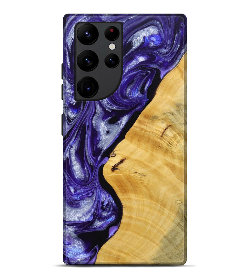 Galaxy S22 Ultra Wood+Resin Live Edge Phone Case - Emerson (Purple, 692533)
