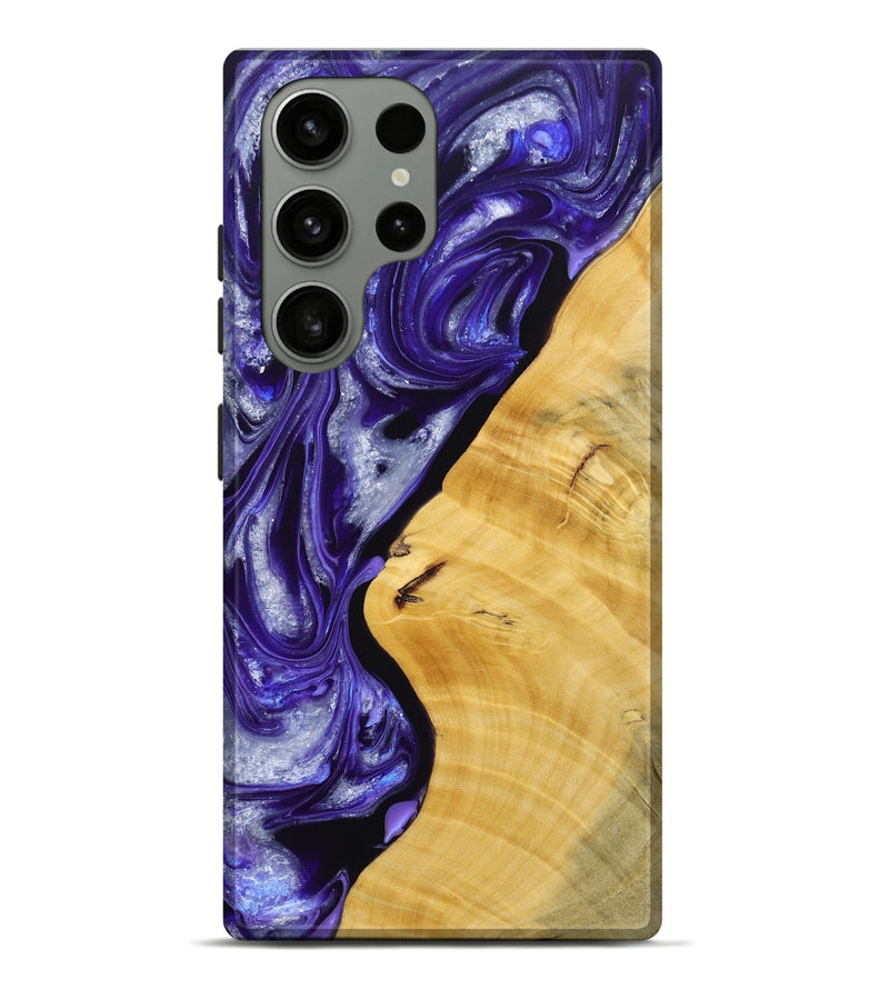 Galaxy S23 Ultra Wood+Resin Live Edge Phone Case - Emerson (Purple, 692533)