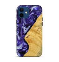 iPhone 12 Wood+Resin Live Edge Phone Case - Emerson (Purple, 692533)
