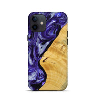 iPhone 12 mini Wood+Resin Live Edge Phone Case - Emerson (Purple, 692533)
