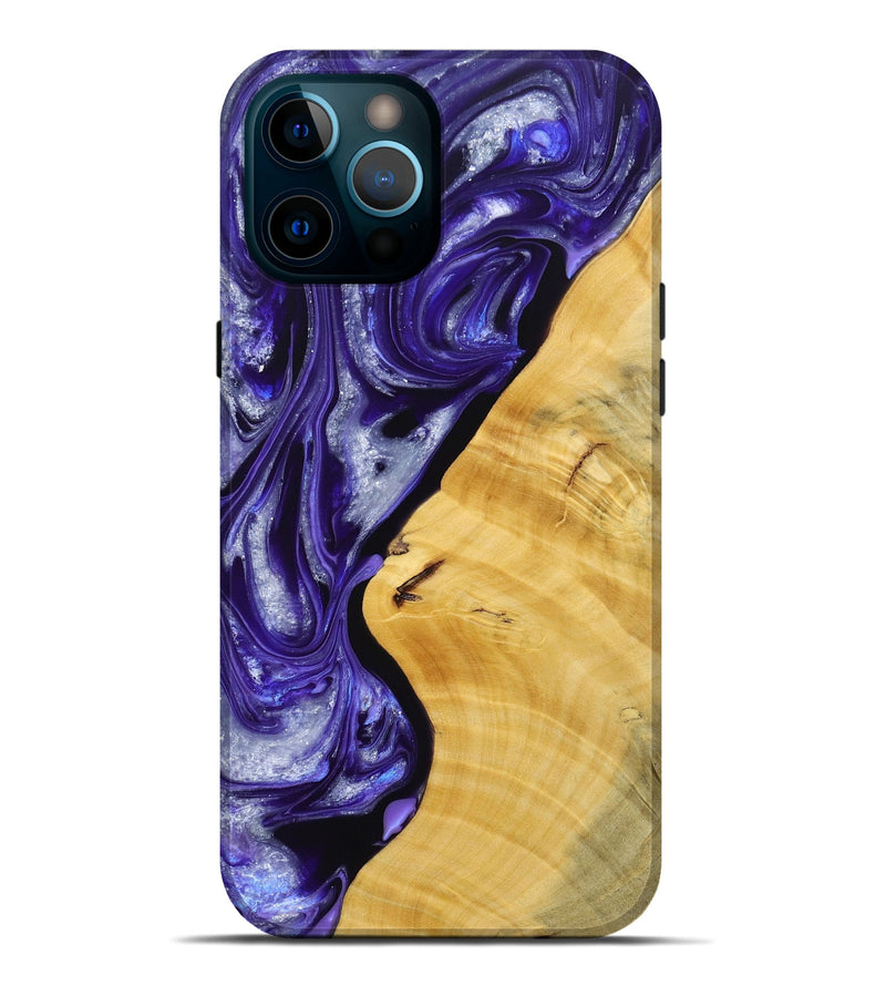 iPhone 12 Pro Max Wood+Resin Live Edge Phone Case - Emerson (Purple, 692533)