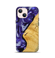iPhone 13 mini Wood+Resin Live Edge Phone Case - Emerson (Purple, 692533)