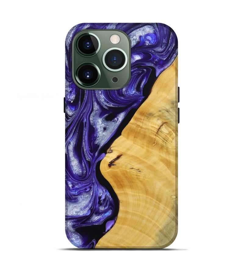 iPhone 13 Pro Wood+Resin Live Edge Phone Case - Emerson (Purple, 692533)