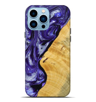 iPhone 14 Pro Max Wood+Resin Live Edge Phone Case - Emerson (Purple, 692533)