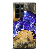 Galaxy S22 Ultra Wood+Resin Live Edge Phone Case - Edwin (Purple, 692534)