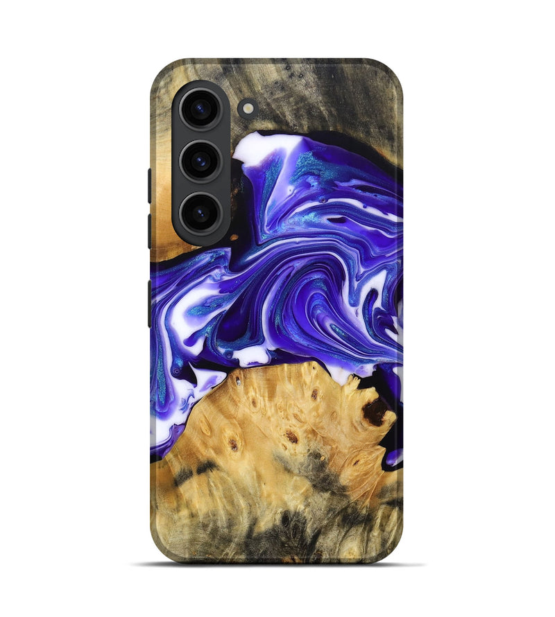 Galaxy S23 Wood+Resin Live Edge Phone Case - Edwin (Purple, 692534)
