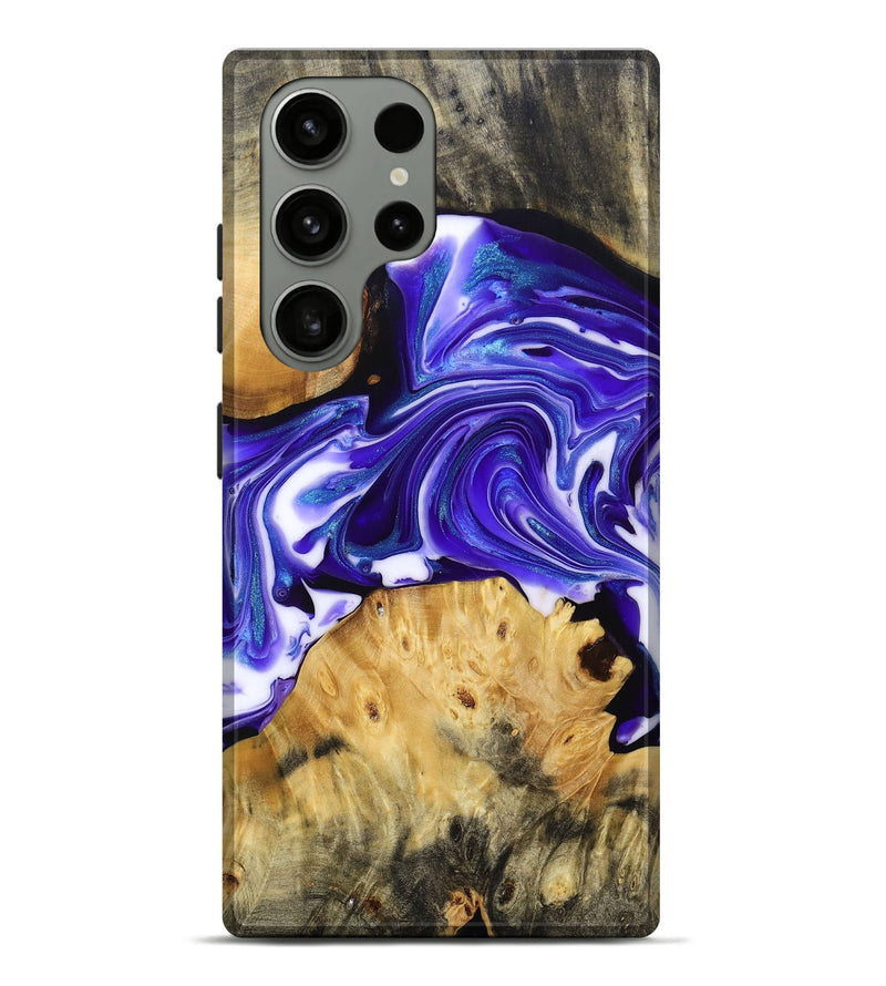 Galaxy S23 Ultra Wood+Resin Live Edge Phone Case - Edwin (Purple, 692534)